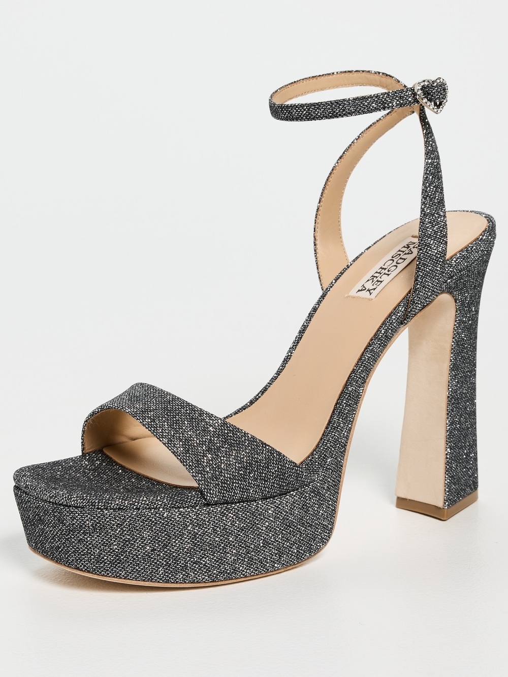 Badgley Mischka Pewter Caia Platform Heels Size 8.5